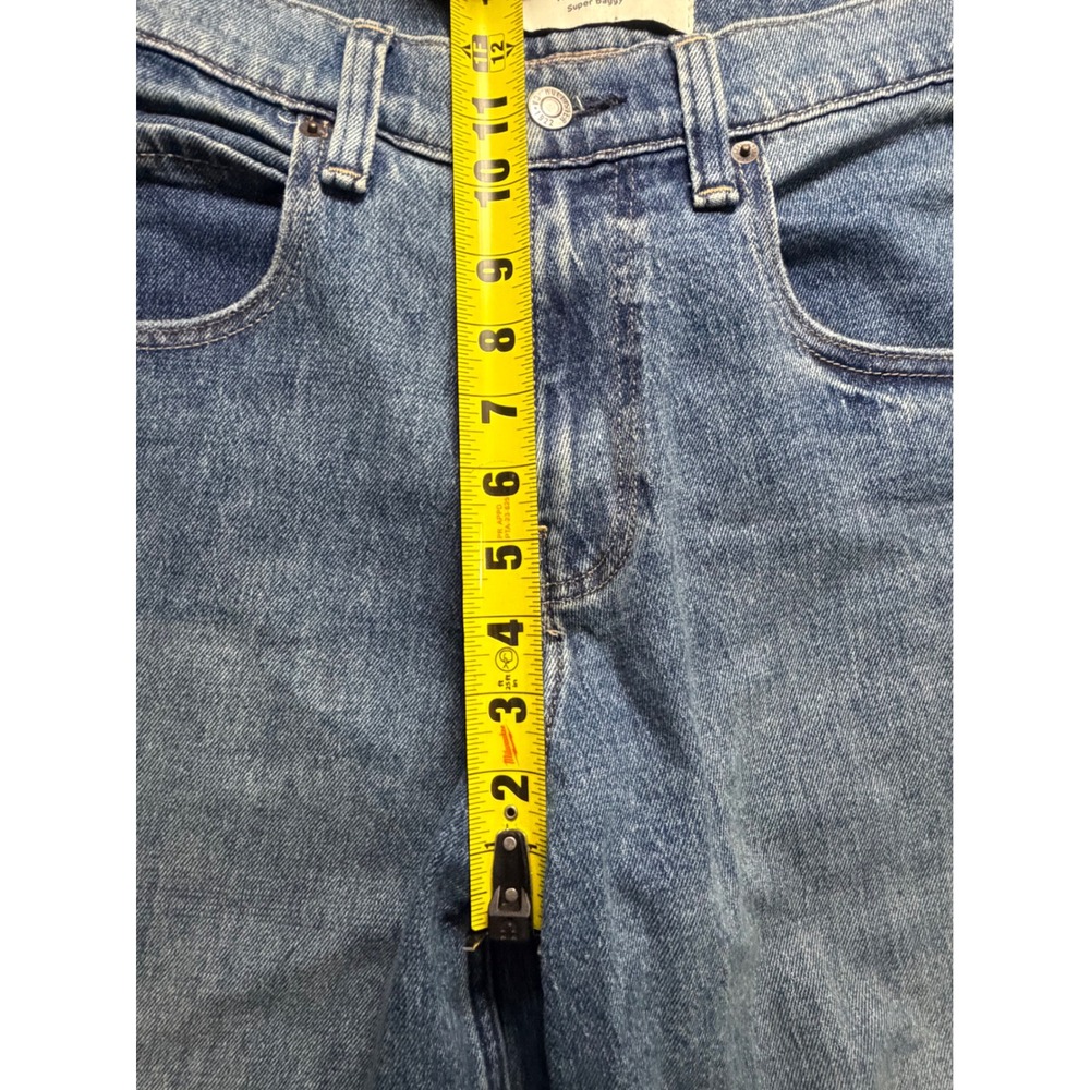 Hollister Super Baggy Jeans Mens 28x27 Blue Wide Leg Skater Denim 28x30 Tag - Picture 6 of 12